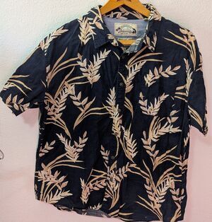 Seapointe Hawaiian Men's Size XL Graphic Button Down Shirt Hawaiian Shirt (259)
